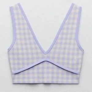Zara Gingham Crop Top